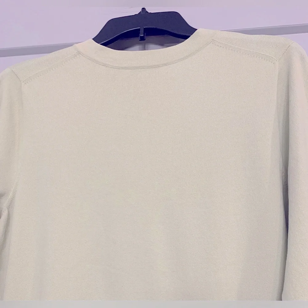 Vince Stretch Knit Sweater Light Green Size Large Minimalist Lightweight NWOT